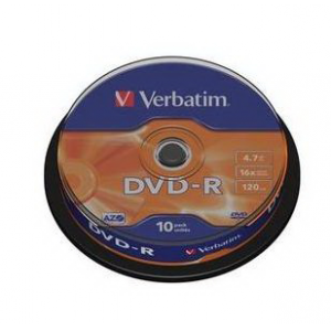    VERBATIM DVD-R 16x 4.7Gb 10 cake box