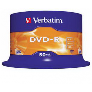    VERBATIM DVD-R 16x 4.7Gb 50 cake box