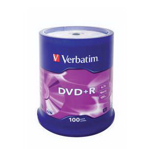    VERBATIM DVD+R 16x 4.7Gb (100 ) cake box