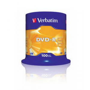    VERBATIM DVD-R 16x 4.7Gb 100 cake box