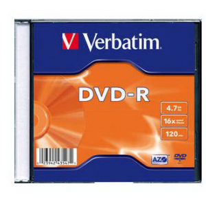    VERBATIM DVD-R 16x 4,7Gb Slim Case 