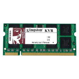  SODIMM DDR2 800 1GB PC2-6400 Kingston KVR800D2S6/1G