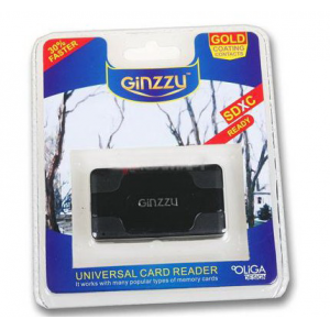  USB Ginzzu SDXC/SD/SDHC/MMC/MS/microSD/M2 [GR-416B] Black 