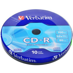    CD-R Verbatim Shrink 700Mb 52x 10