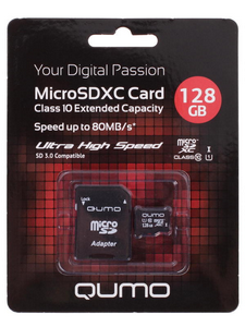   microSDXC 128Gb QUMO Class 10 QM128GMICSDXC10U1