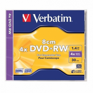  Verbatim DVD+RW 4x, 1.4GB, 8 Mini DVD, 5 .