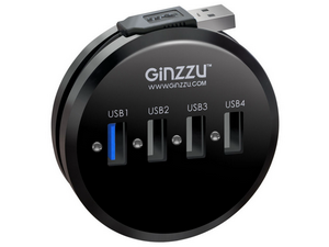  HUB GR-314UB Ginzzu USB 3.0/2.0, 4 port (1xUSB3.0+3xUSB2.0)