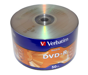    VERBATIM DVD-R 16x 4.7Gb 50 Data Life (43791)