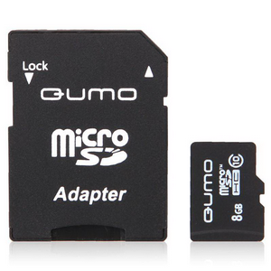   microSDHC 8Gb QUMO 10 QM8GMICSDHC10