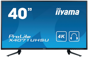  39.5" IIYAMA X4071UHSU-B1 (A)  (MVA LED 3840x2160 3ms 16:9 HDMI 350cd 178/178 D-Sub DisplayPort)