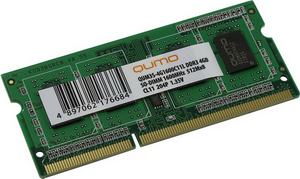  SODIMM DDR3L 1600 4Gb PC3-12800 QUMO QUM3S-4G1600C11L